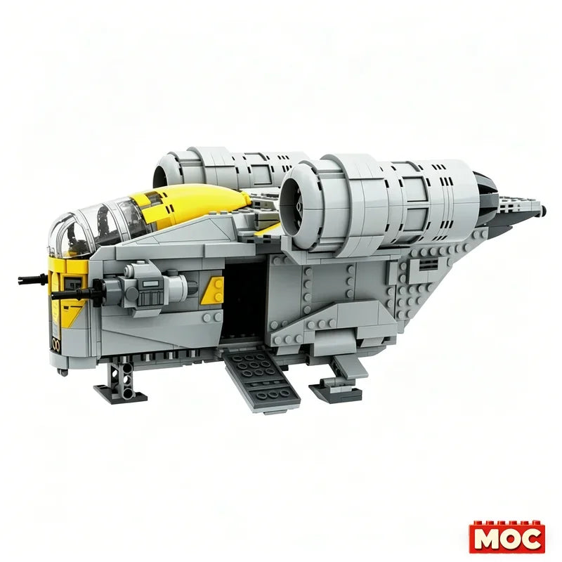 2026 NEW 930PCS MOC Razor Crest MOD Diy Set Modification Wars Starship Building Blocks Educational Toy Christmas Xmas Gifts