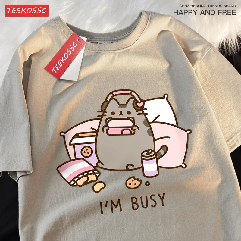 "Sorry I’M Busy" Gamer Cat T-Shirt