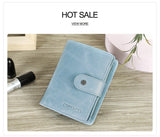 Contact'S Genuine Leather Wallets Women Men Wallet Short Small RFID Blocking Card Holder Wallets Ladies Red Coin Purse