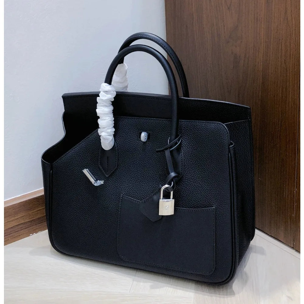 High Texture Handbag New Fashion Temperament Lychee Pattern Irregular Splicing Single Shoulder Messenger Women's Bag Commuting
