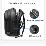 Vacuum Compression Travel Backpack – 17" Laptop & Adventure Ready
