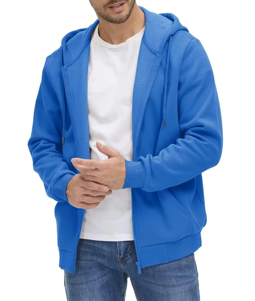 TACVASEN Men's Fleece-Lined Zip-Up Hoodie