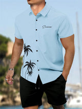 Men's Summer Patchwork 2-Piece Set
