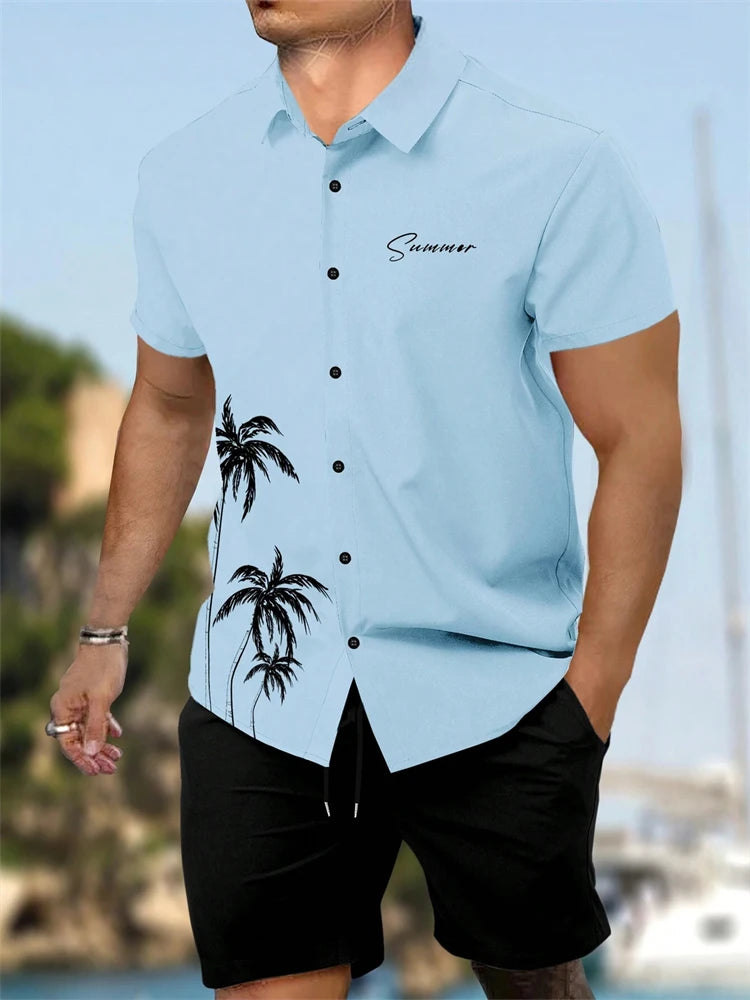 Men's Summer Patchwork 2-Piece Set
