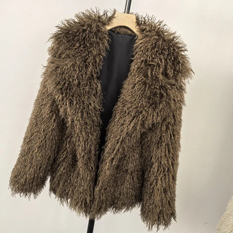 Plush Faux Fur Winter Coat