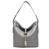 Zency Elegant Women Red Leather Handbag 100% Genuine Leather Lady Hobo Bag Charming Ring Medium Shoulder Bag Bright Yellow Bags