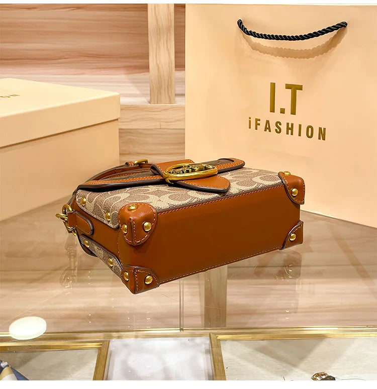 Contrast Color Luxury Box Bag