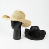 USPOP Crochet Raffia Sun Hat – Curled Brim Straw Hat