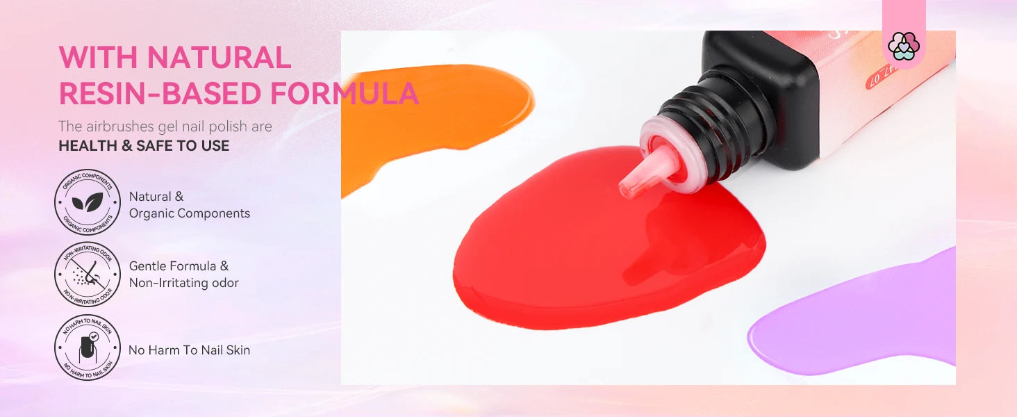 Saviland 12-Color Airbrush Gel Nail Polish Set
