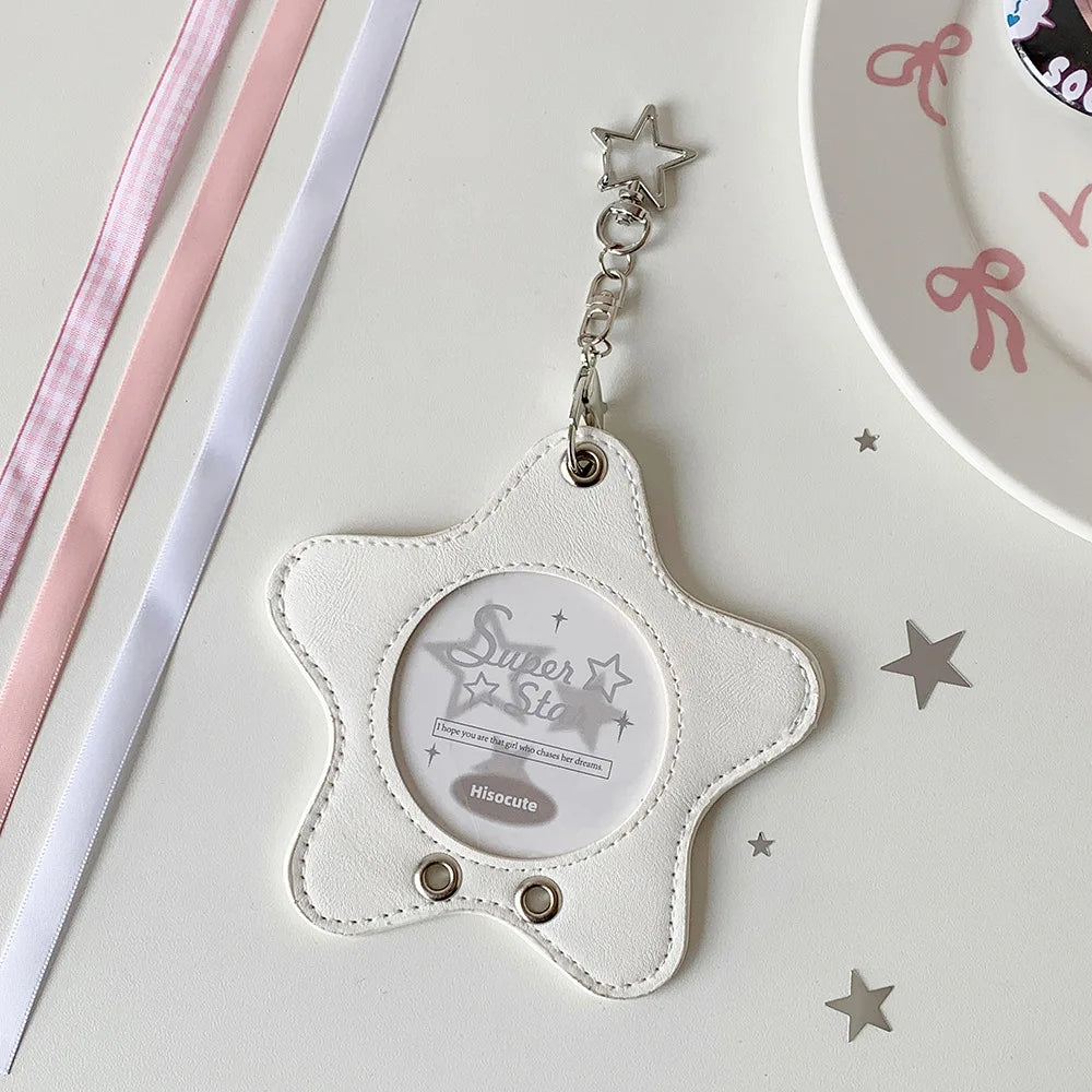 Y2K Korean Fashion Star Bag Pendant Cute Idol 3in Photo Storage Card Album Card Holder Women Decorative Accessories KeychainGift