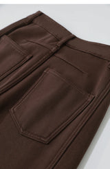 AMII Wide-Leg Cotton Jeans | Warm Winter Denim for Women