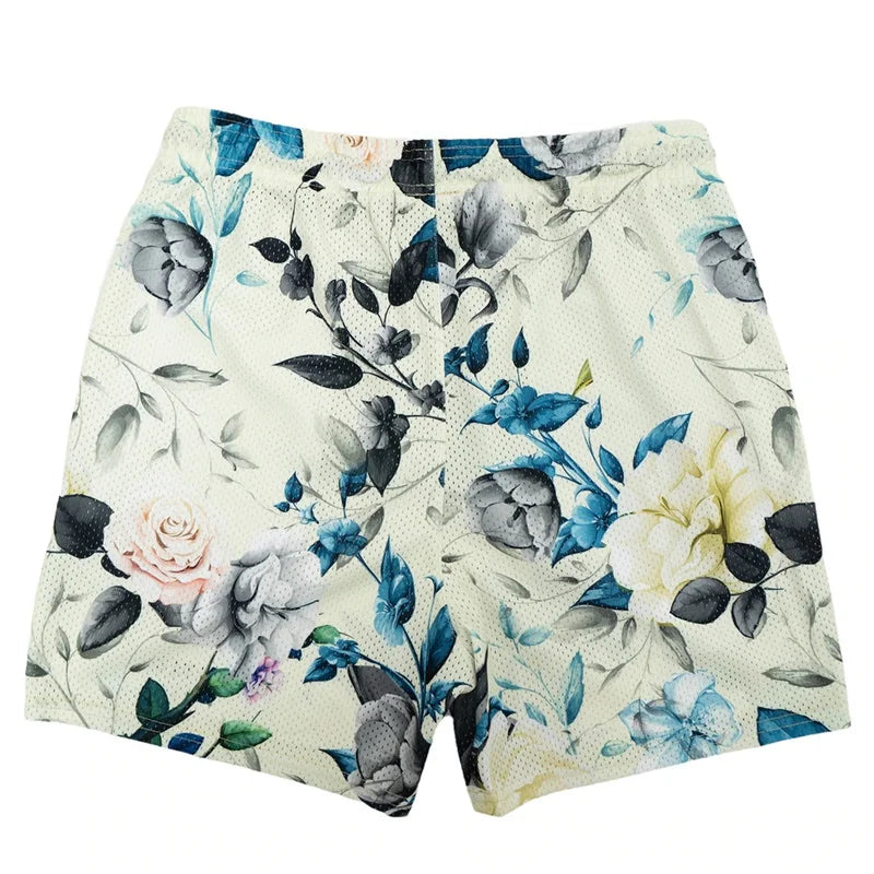 Rose Embroidered Hip Hop Shorts