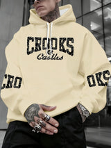 Men's Crooks & Castles Hooded with Iconic Print - Loose Fit Streetwear Hoodie, Slight Stretch Fabric, Machine Washable Winter