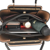 Luxury Triple-Layer Leather Tote & Crossbody