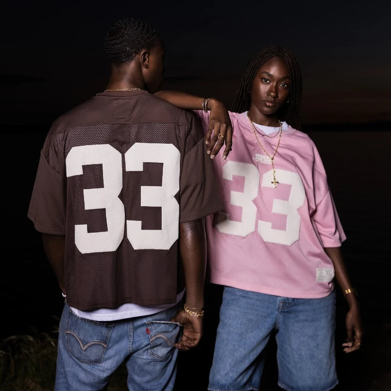 Y2K Retro Oversized Mesh Jersey