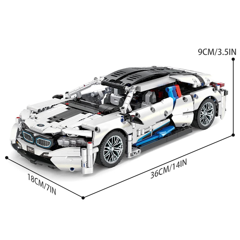 1:14 Scale Racing Car Technical Building Blocks Set 1208PCS Model Car Kit Hobby Collectible Display Toy Birthday Christmas Gift