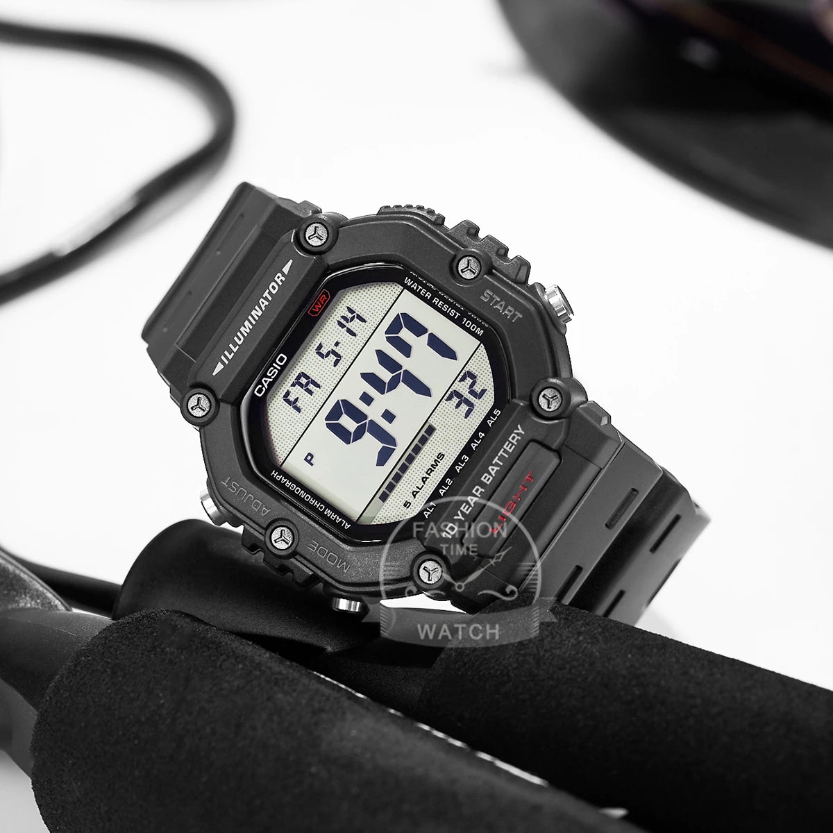 Casio Men’s Sport Digital Watch | 100M Water Resistant & Multi-Time Zone | AE-1600H-1A
