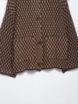 Autumn Brown Knit Cardigan - Elegant USA-Made Loose Sweater Coat