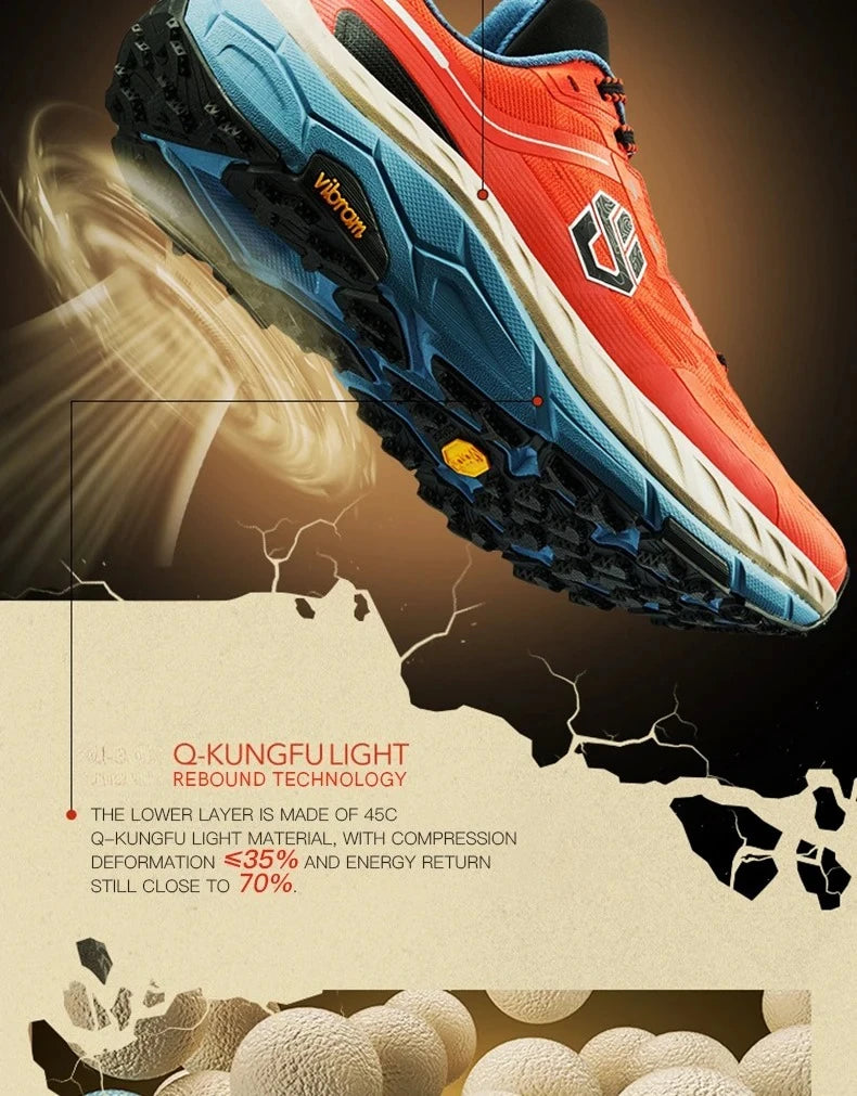 QIAODAN ShanShen 2.0 Carbon Plate Trail Running Shoes for Men 2025 Outdoor Hiking Shock-absorbing Non-slip Sneaker QDB023244277