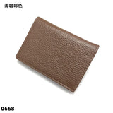 Dropshipping Custom Name Genuine Leather Men Women Business Card Holder Bifold Credit Card Case With ID Window
