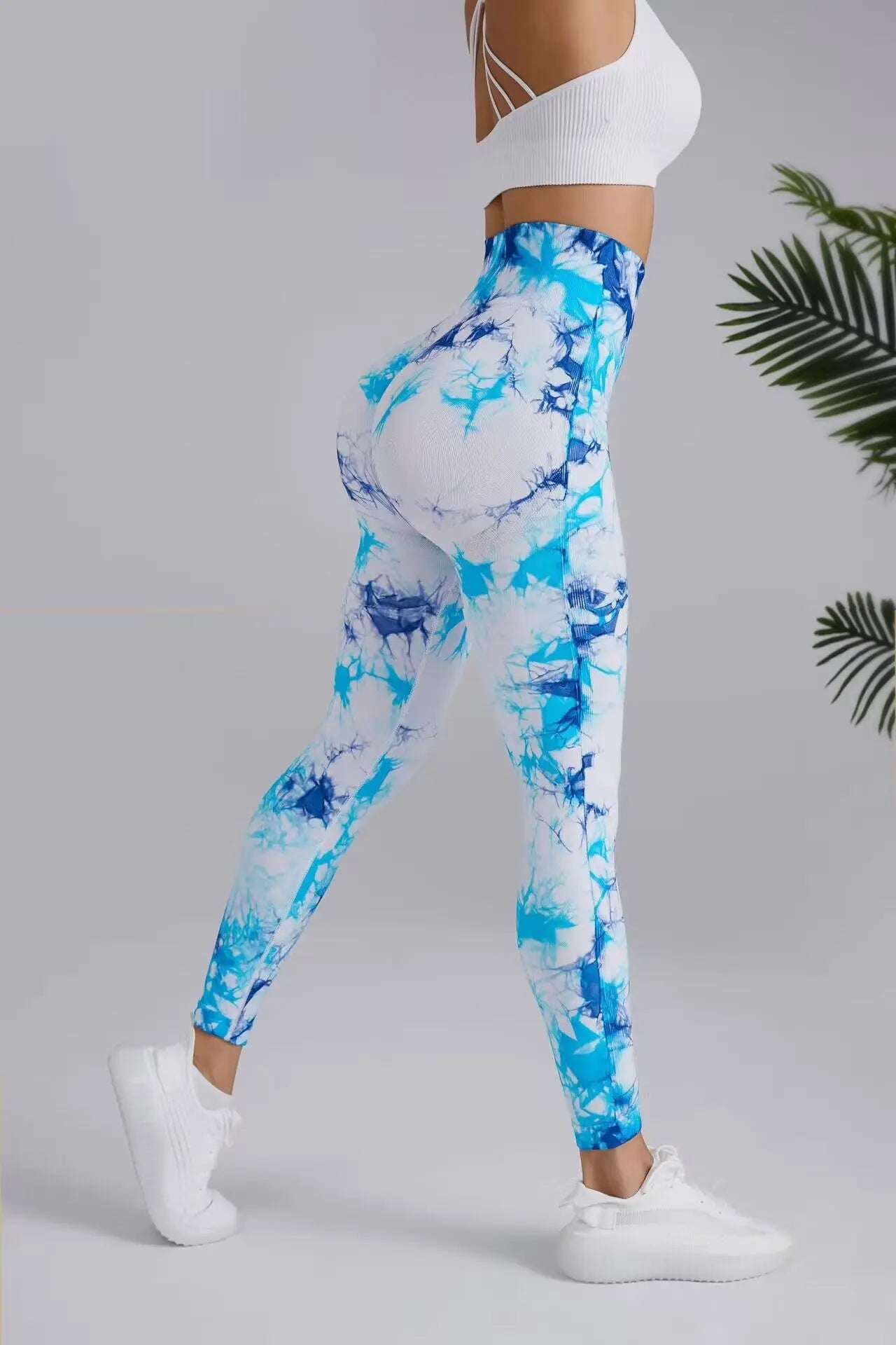 Women's 3D Tie-Dye Seamless Push-Up Leggings