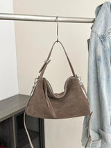 Luxury Suede Boston Tote