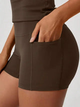 Women's Sculpting Sports Short Sleeve & High-Waist Shorts Set