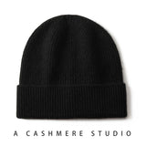 MERRILAMB Men's Pure Cashmere Ribbed Beanie | Soft & Warm
