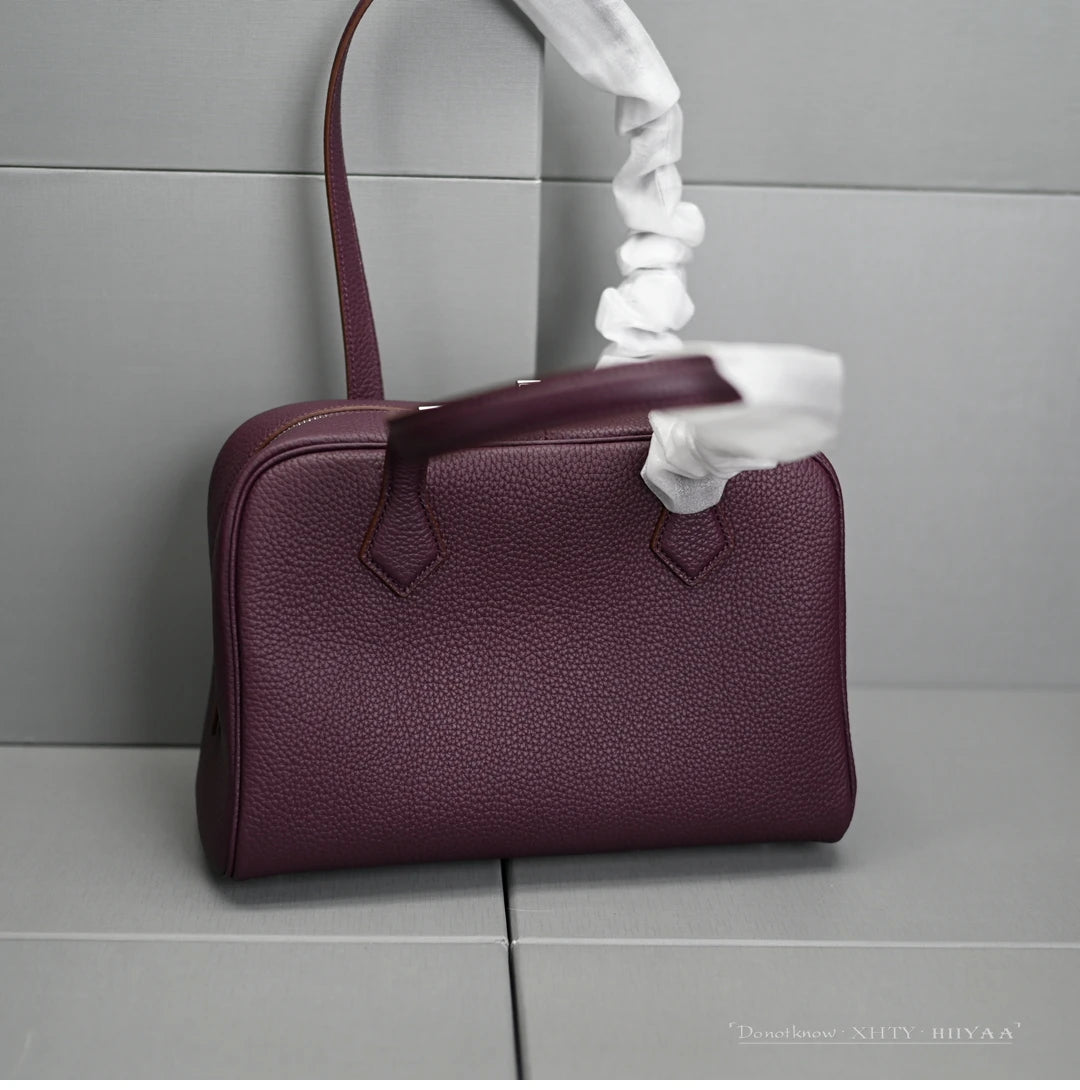 Genuine Leather Handbag Top Layer Leather Advanced Feeling 2025 New Model Fashion High-Capacity Woman
