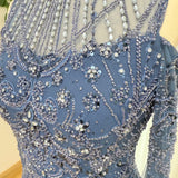 Luxury Beaded Mermaid Evening Gown | Cape Sleeve