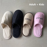 4Pairs/Lot Men Women Kids Disposable Hotel Guest Slippers Cotton Slides Home Travel SPA Slipper Hospitality Cheap Footwear