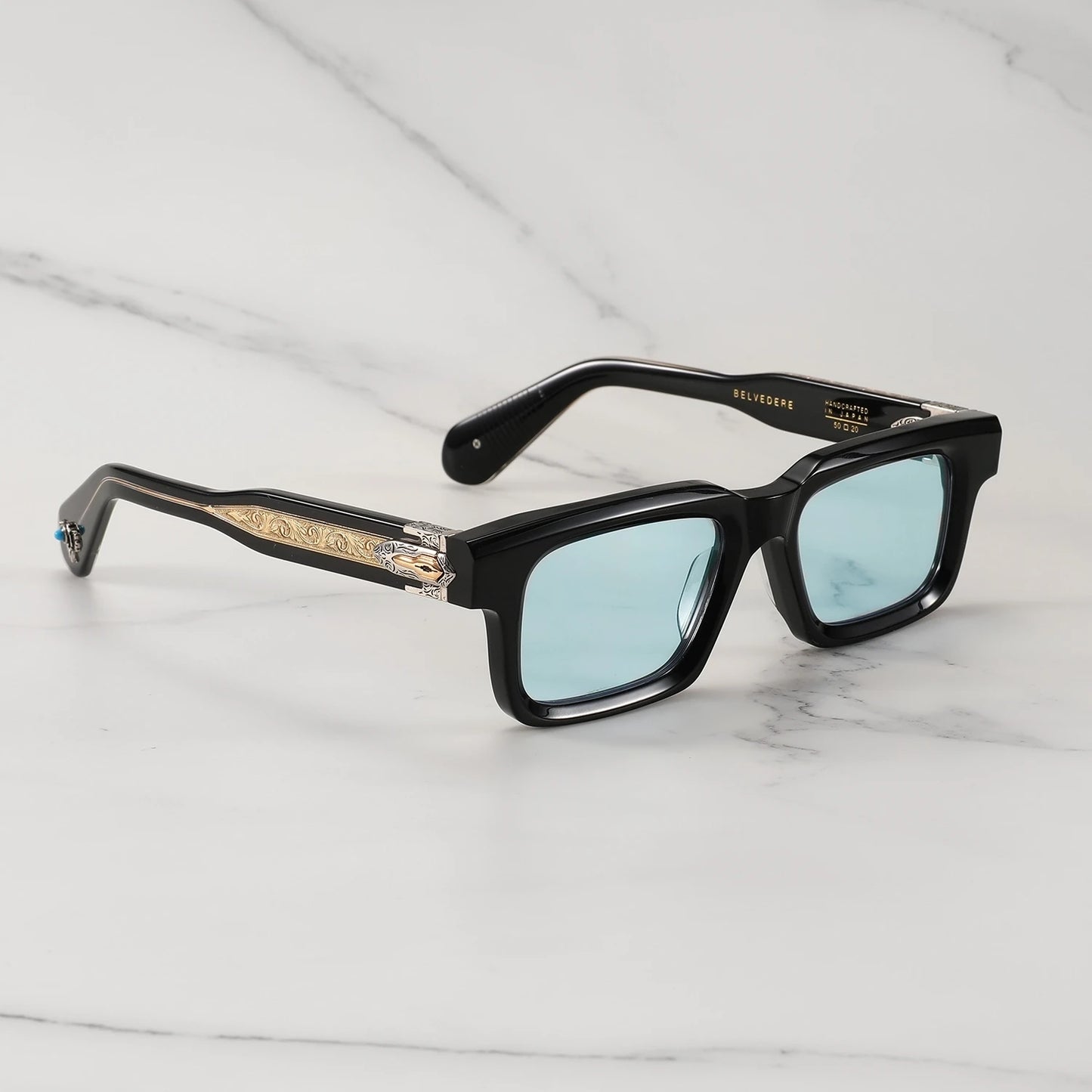 PRILEY Belvedere Vintage Square Sunglasses for Men & Women