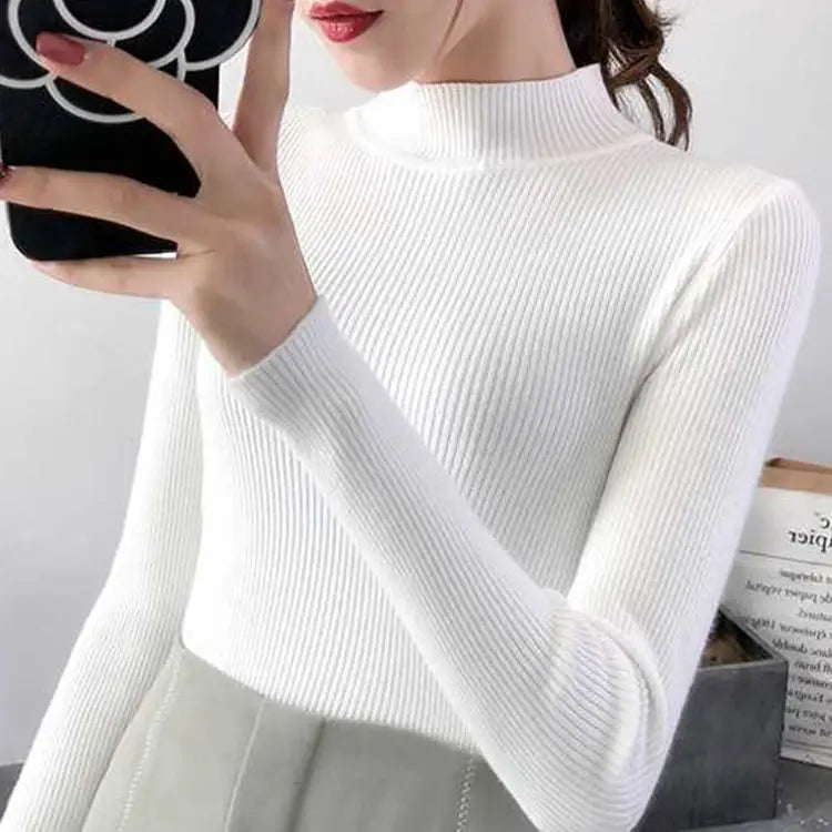 Women's Mock Neck Knit Sweater