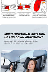 SEAMETAL Multifunctional Car Headrest 3D Memory Foam Neck Support Pillow Free-Adjustment Neck Protection Pillow for Traveling