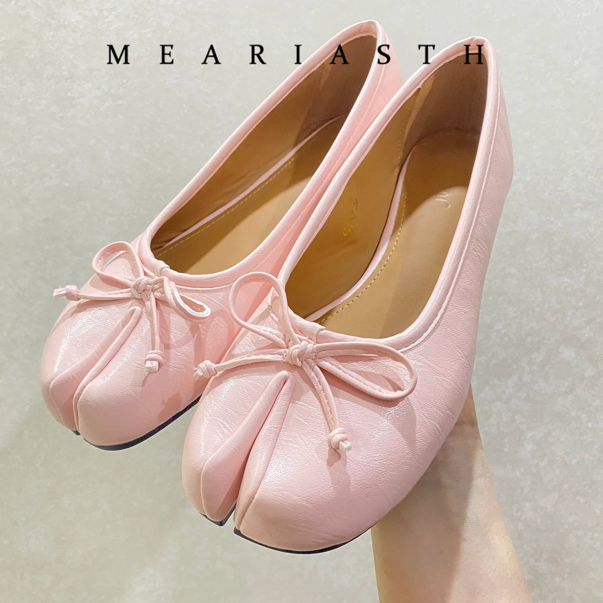 Women's Split-Toe Bow Loafers | Elegant Flat Pumps