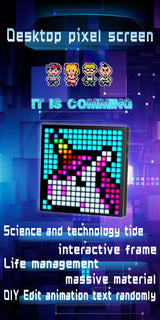 LED Pixel Matrix Bluetooth Smart Display 64x64 RGB Digital Lamp Panel DIY Art Display Gaming Anime Room Decor Frame APP Control
