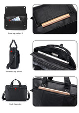SCHLATUM Genuine Leather Briefcases Hard For Men 16 Inch Office Bussiness Computer Bag Luxury Vintage Handbags