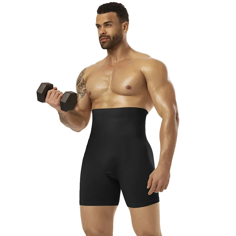Men Slimming Brief High Waist Breathable 3D Pouch Underwear Tummy Control Boxer Belly Flat Shapewear Pant Compression Shorts