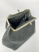 LOST IN VINTAGE Artificial Leather Soild Bag Large Balls Kiss-lock Large Big Clutch Handbag Proudly Carried In Hand 35x30x20cm