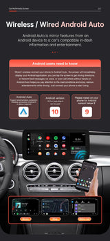 Mercedes-Benz NTG5.0 Wireless CarPlay & Android Auto Screen