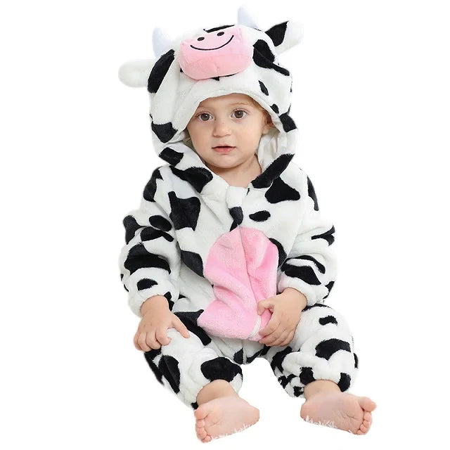Plush Hooded Baby Winter Romper
