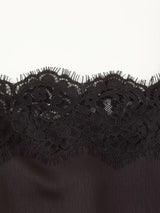 Tidalyf 2025 Women Two Piece Skirt Set Off Shoulder Lace Trim Cami Top with Split Hem Midi Skirt Sexy Elegant Outfit