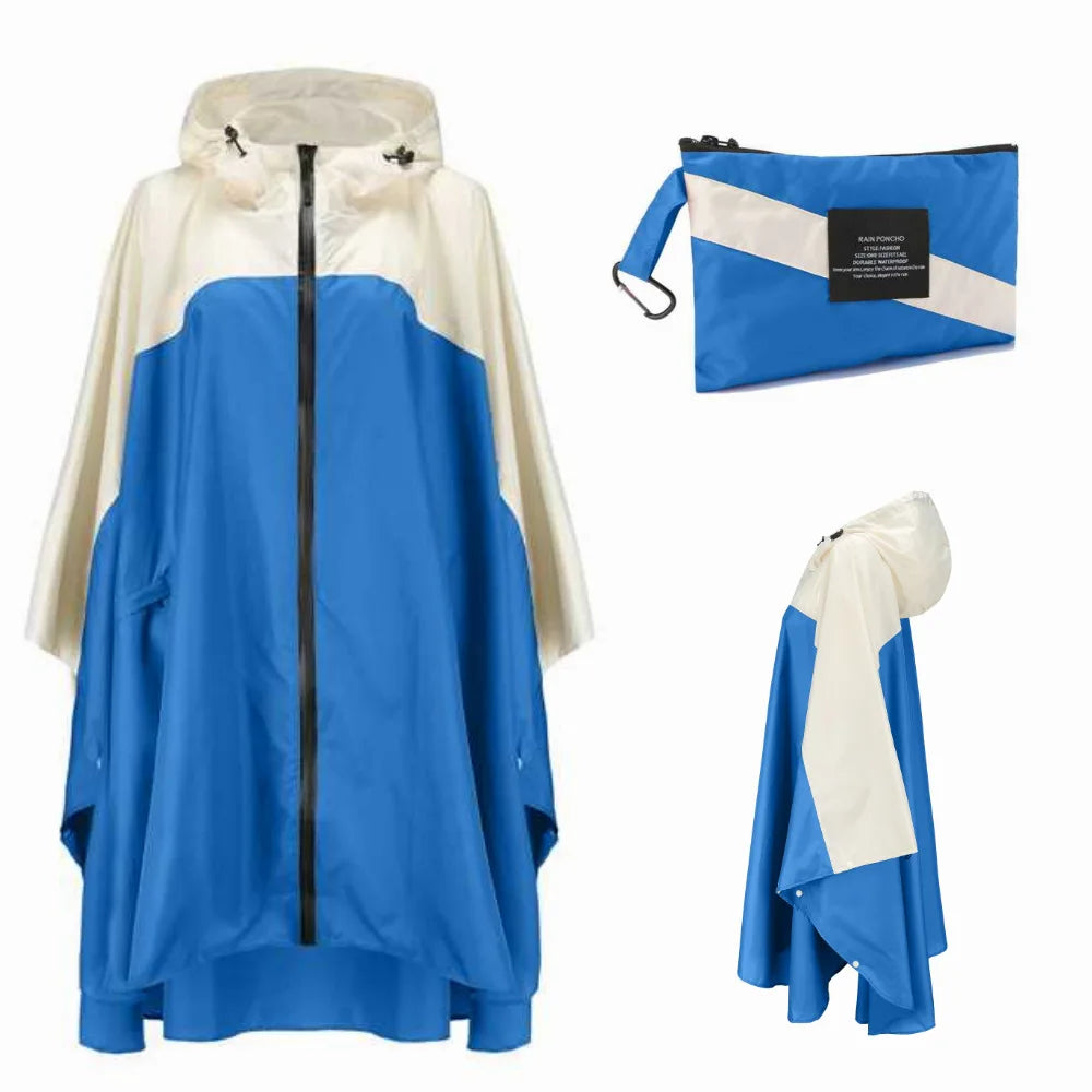 Women's Oversized Waterproof Rain Poncho – Windproof