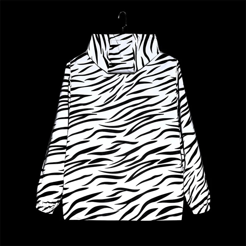 Men's Reflective Night-Shine Hooded Windbreaker