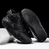 Men's Handmade Split Leather Ankle Boots Sneaker