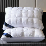 HTMCK 5-Star Hotel Comfortable Sleeping Pillow Three-Dimensional Soft Bilateral Washed Solid Color  Sleeping Pillows