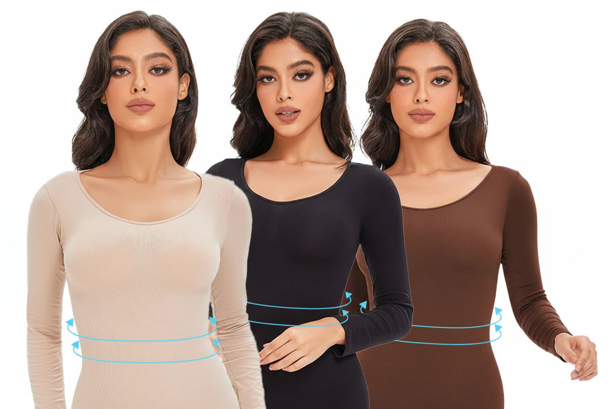 Seamless Tummy Control Long Sleeve Body Shaper
