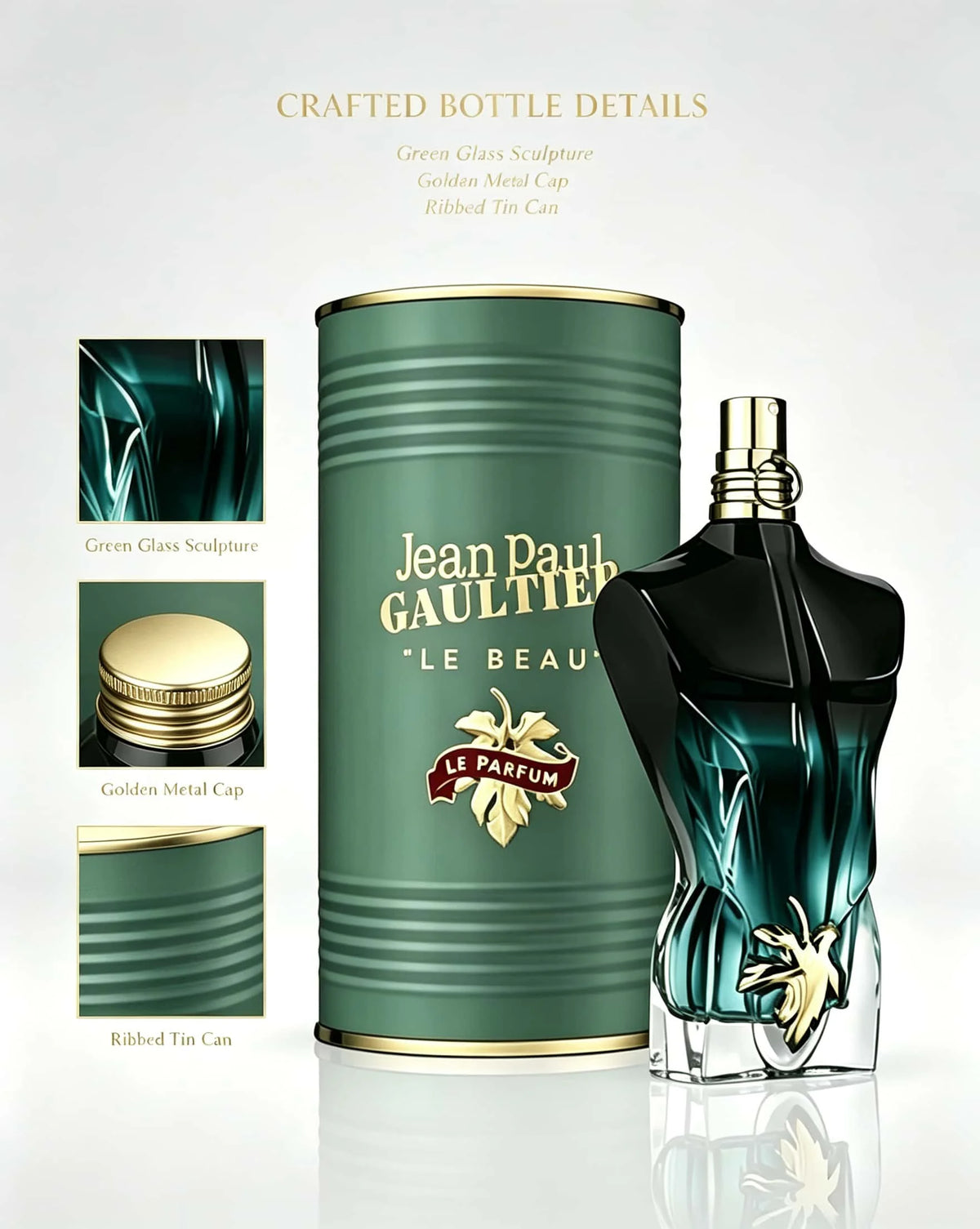 Jean Paul Gaultier Le Beau Le Parfum Unisex Perfume Fragrance 4.2 oz 125ml Eau De Parfum Male Spray 125ml Original Perfumes Lasting Charm Oriental Pheromones Perfume for Women Makeup