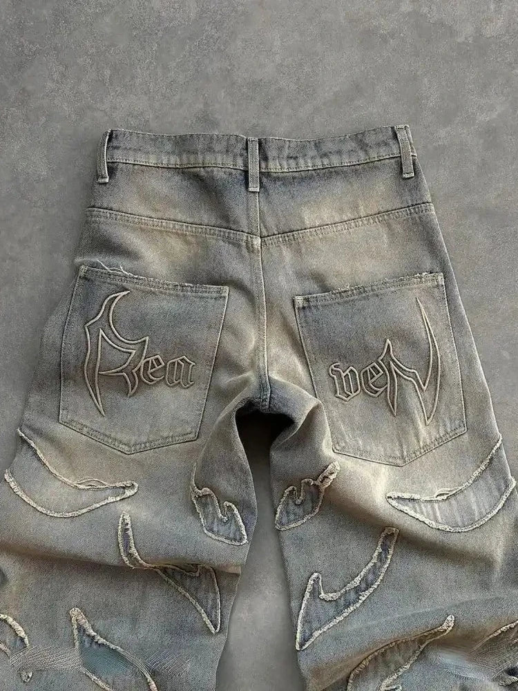 Y2K Harajuku Patchwork Baggy Jeans