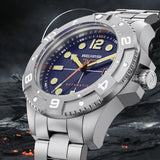FeelNever Profession Casual Sports Mechanical Man Watch Stainless Steel Sapphire Crystal 50Bar Auto Date Wristwatch Reloj Hombre